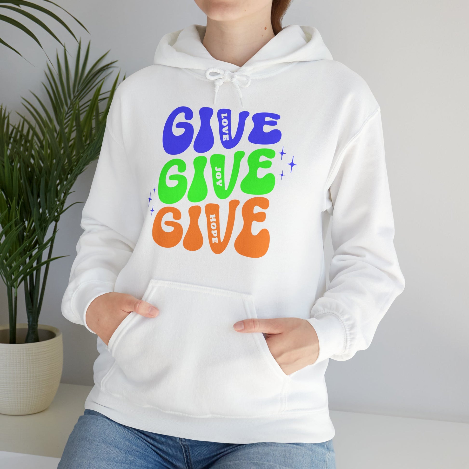 Hoodie - GIVE Love. Joy. Hope. Holiday Hoodie