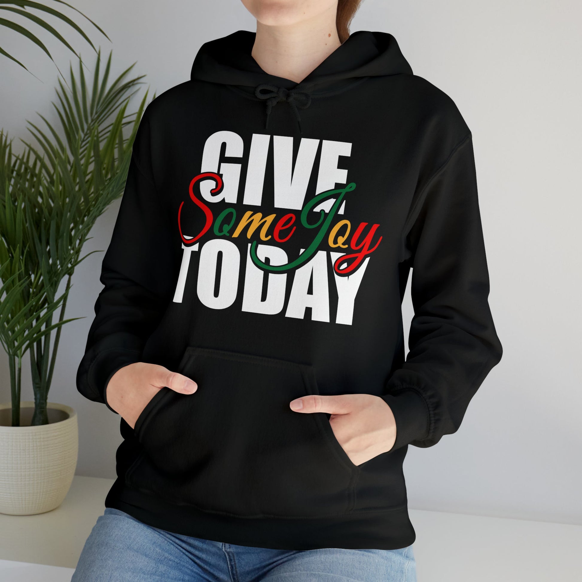Hoodie - GIVE Some Joy Today Comfy Holiday Hoodie
