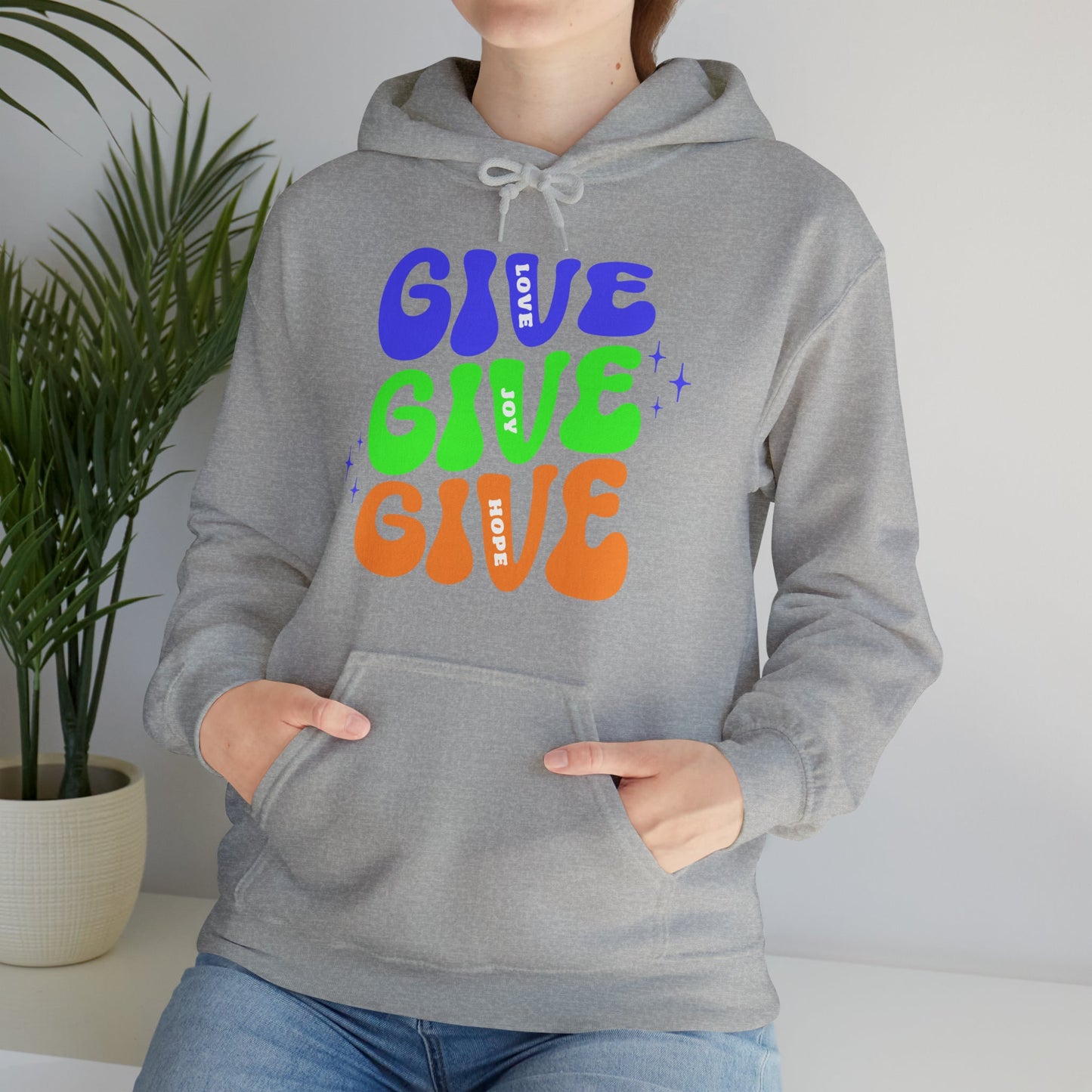 Hoodie - GIVE Love. Joy. Hope. Holiday Hoodie