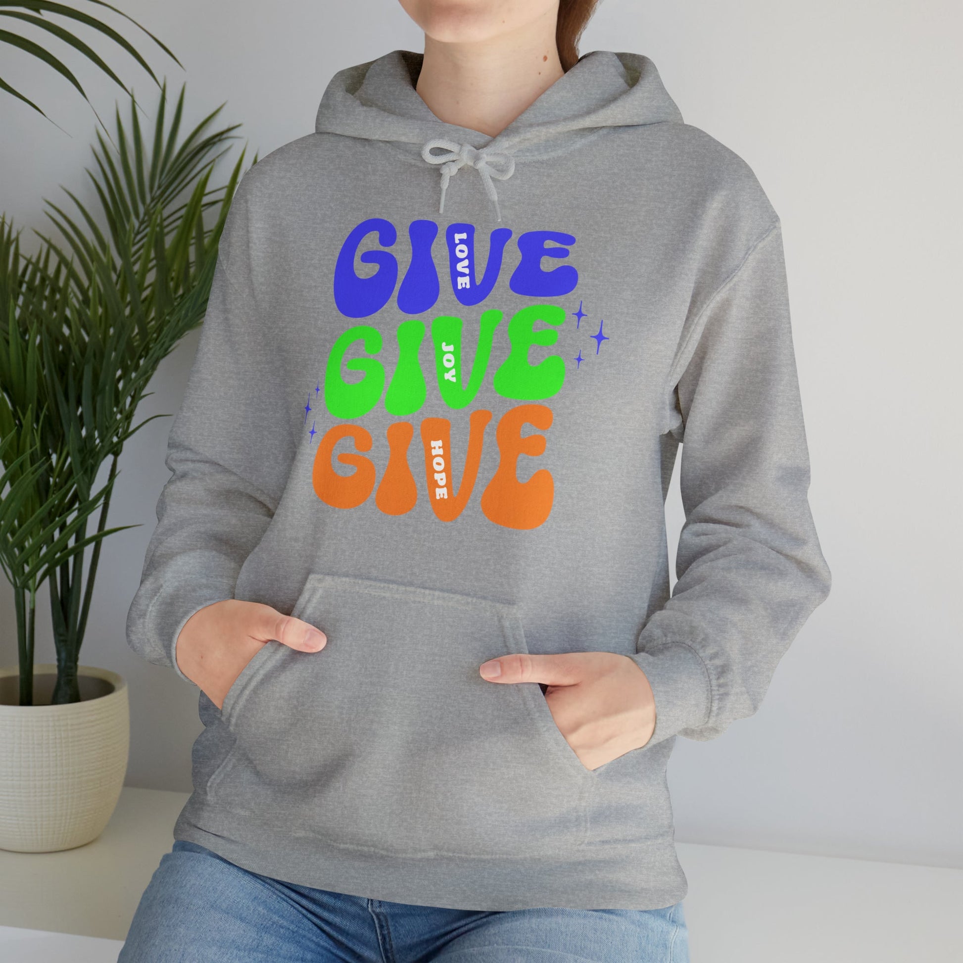 Hoodie - GIVE Love. Joy. Hope. Holiday Hoodie