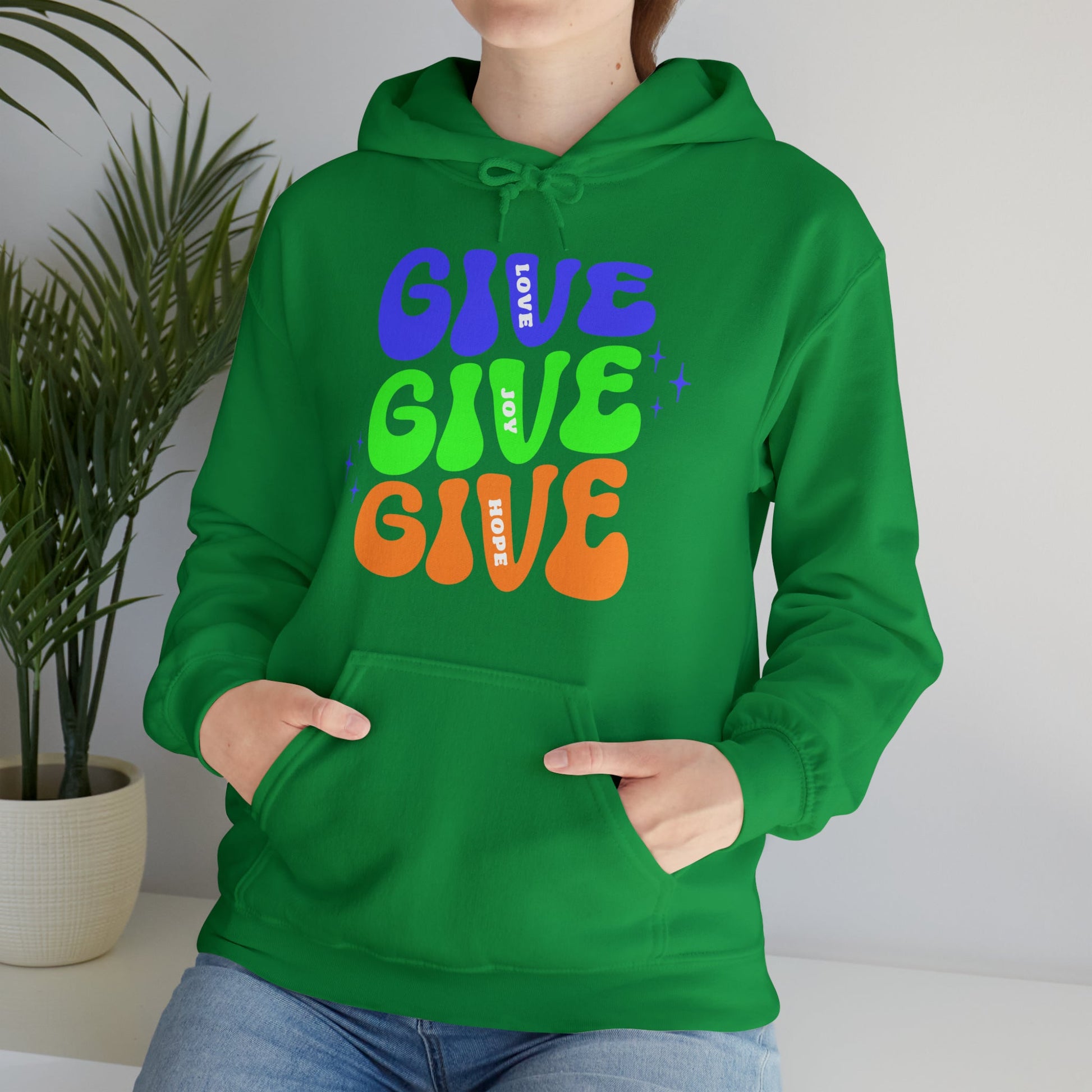 Hoodie - GIVE Love. Joy. Hope. Holiday Hoodie