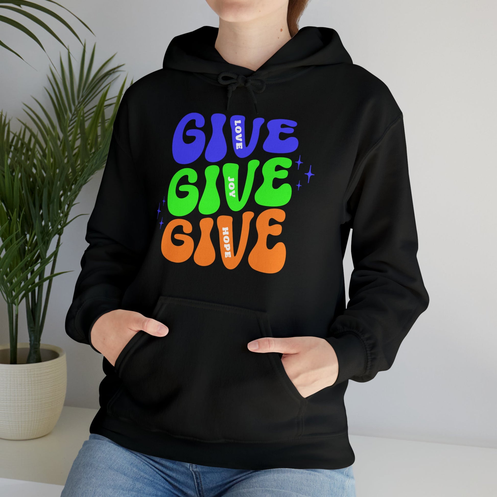 Hoodie - GIVE Love. Joy. Hope. Holiday Hoodie