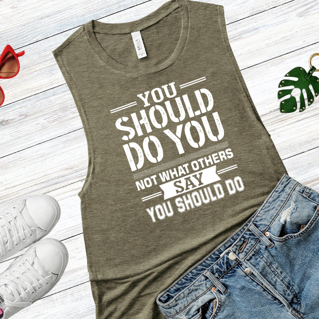 Casual Flowy Scoop Muscle Tank