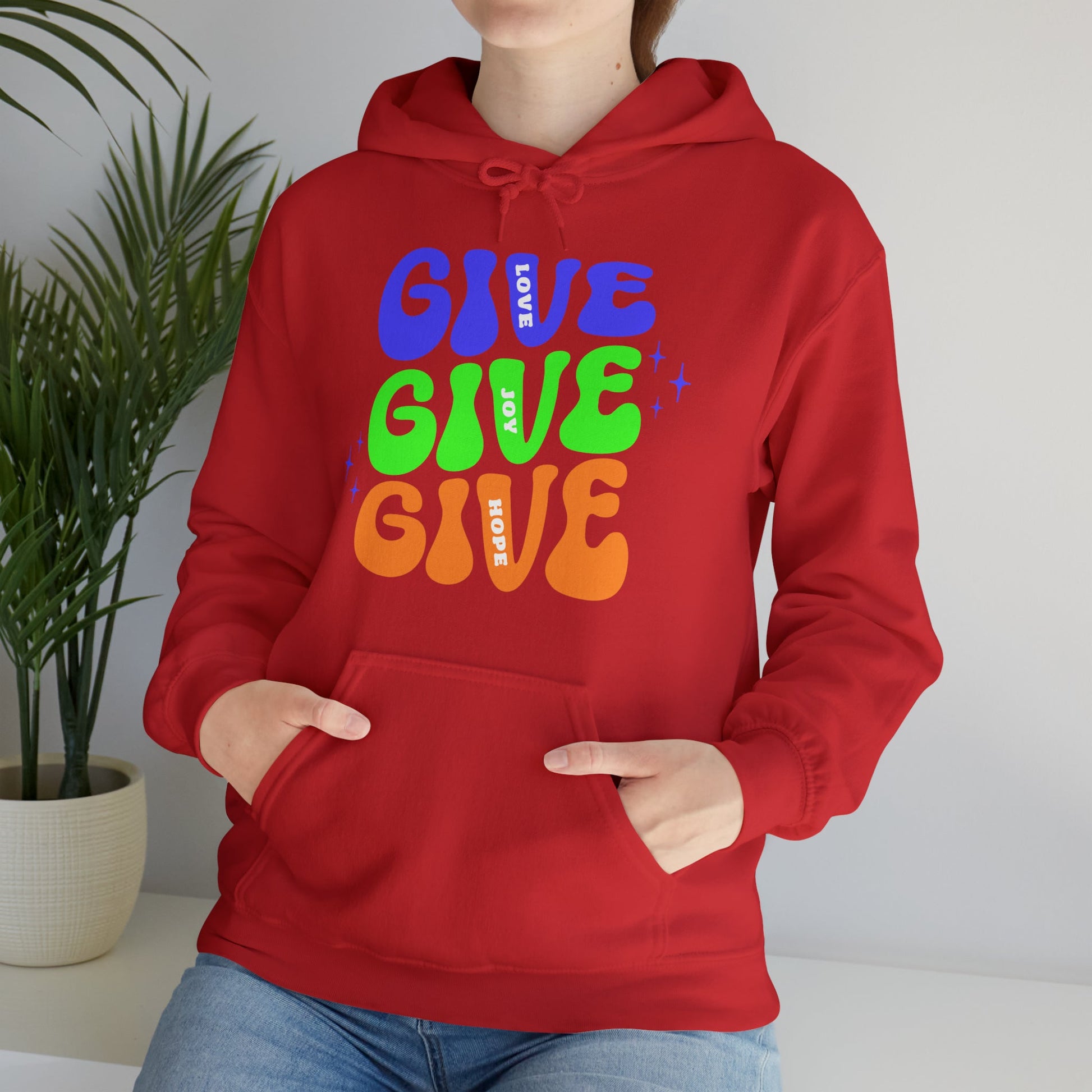 Hoodie - GIVE Love. Joy. Hope. Holiday Hoodie