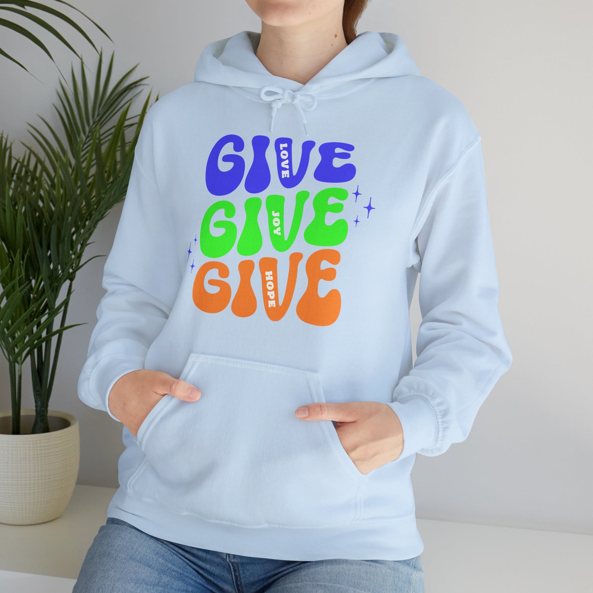 Hoodie - GIVE Love. Joy. Hope. Holiday Hoodie