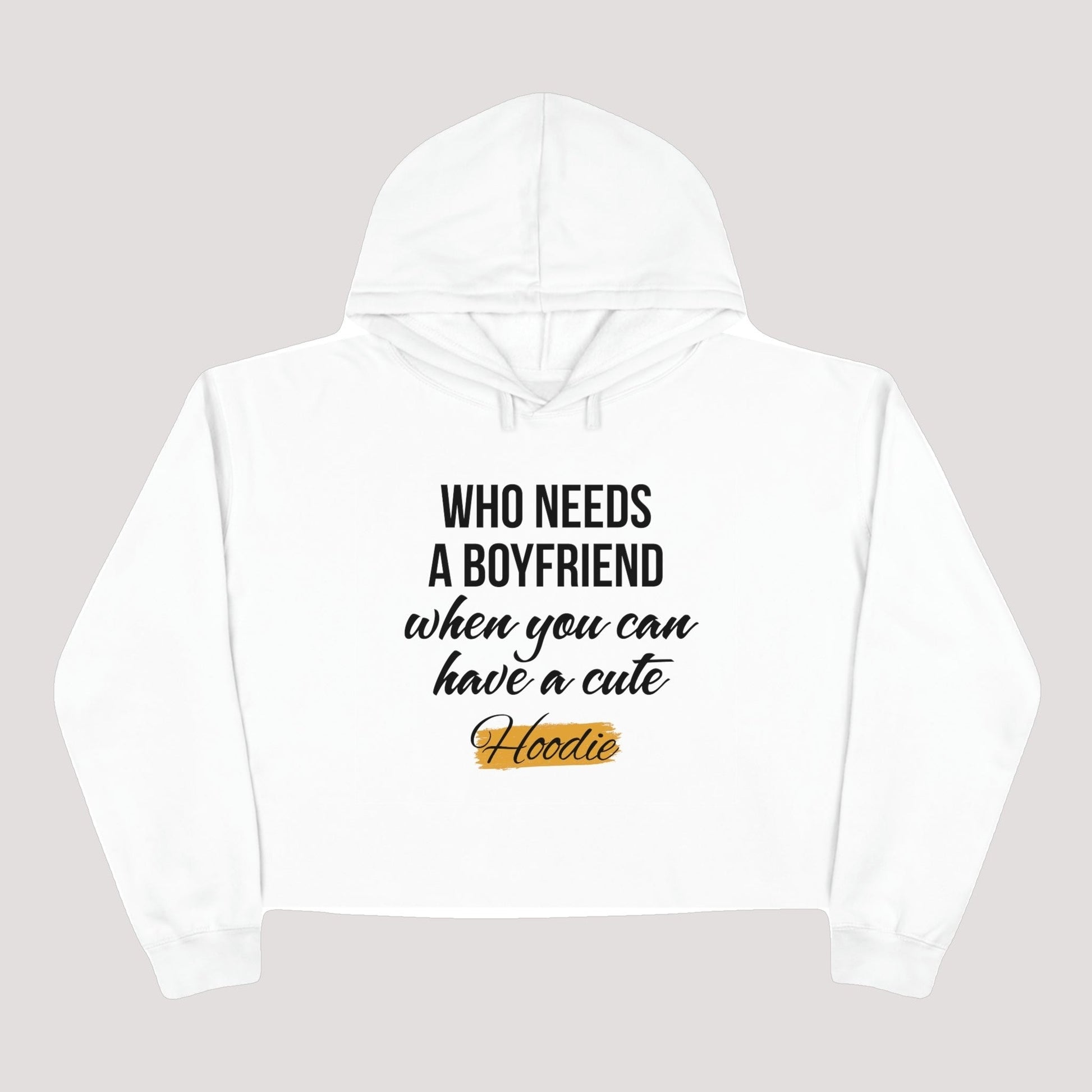 women's crop hoodie-Soft Three-End fleece Comfy Crop Hoodie