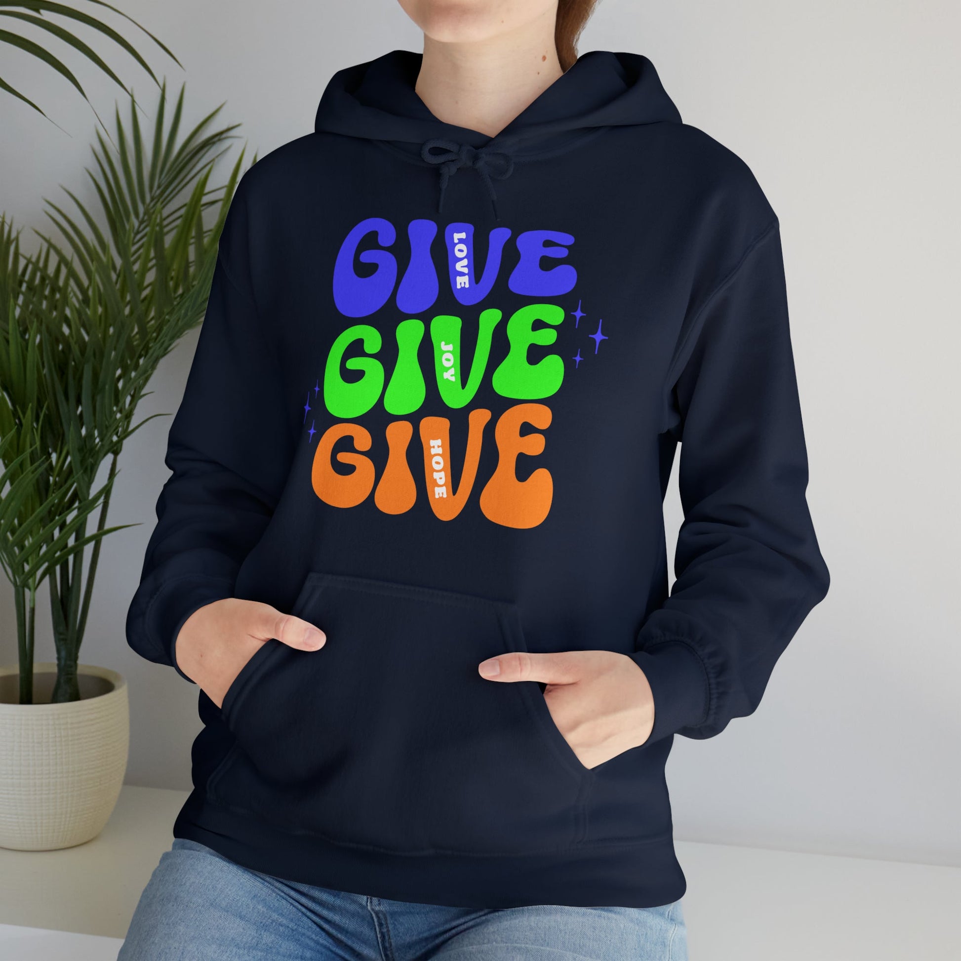 Hoodie - GIVE Love. Joy. Hope. Holiday Hoodie