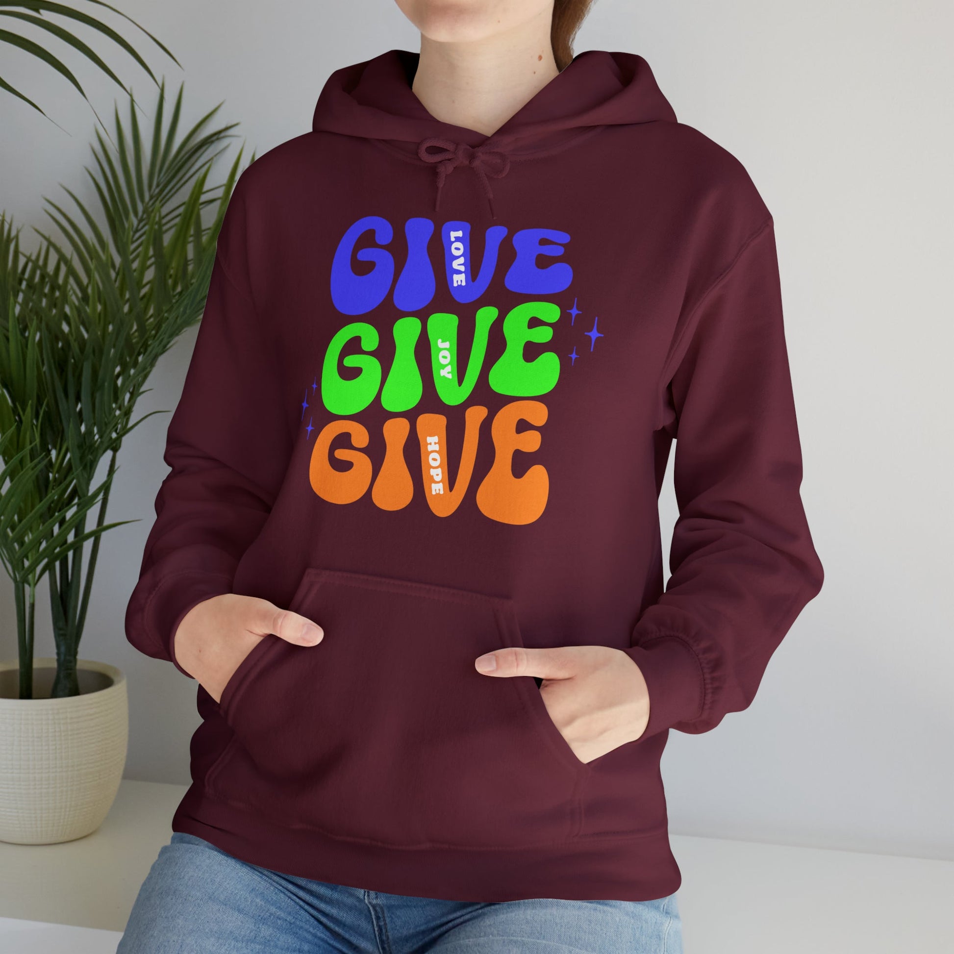 Hoodie - GIVE Love. Joy. Hope. Holiday Hoodie