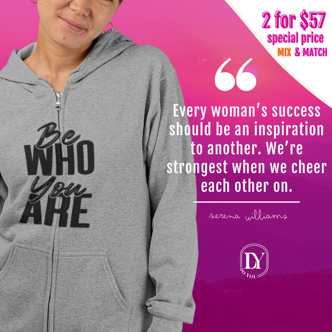 Women's zip hooded sweatshirt