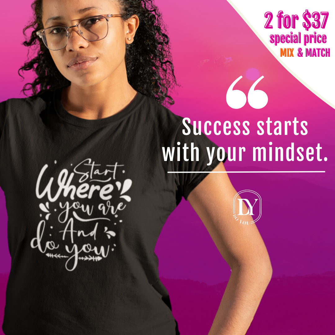 100% Cotton Feminine Fit Tee-DoYou4Less