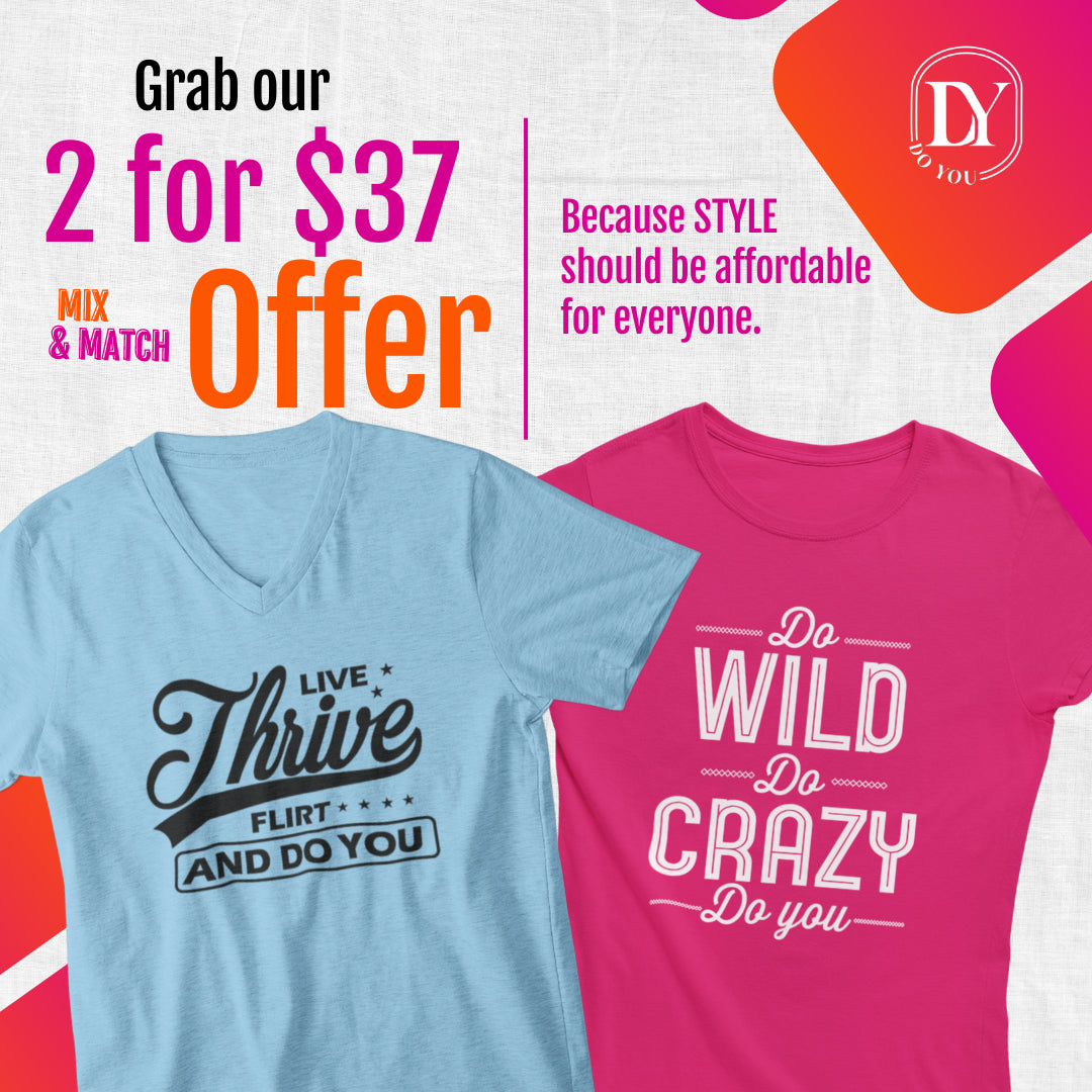 100% Soft & Comfy Cotton Tee-DoYou4Less