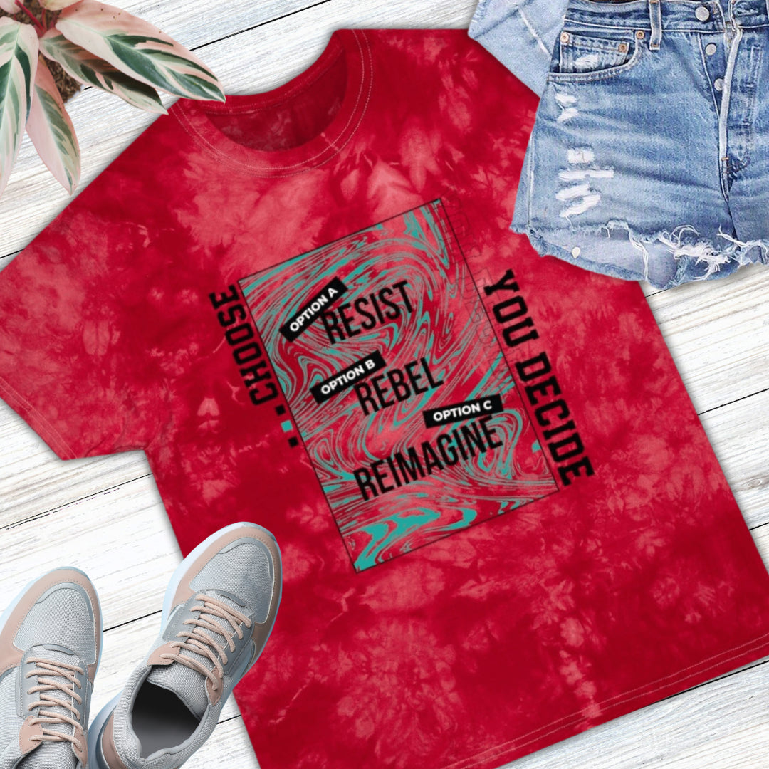 tie dye tee -Soft & Comfy Tie-Dye Tee, Crystal