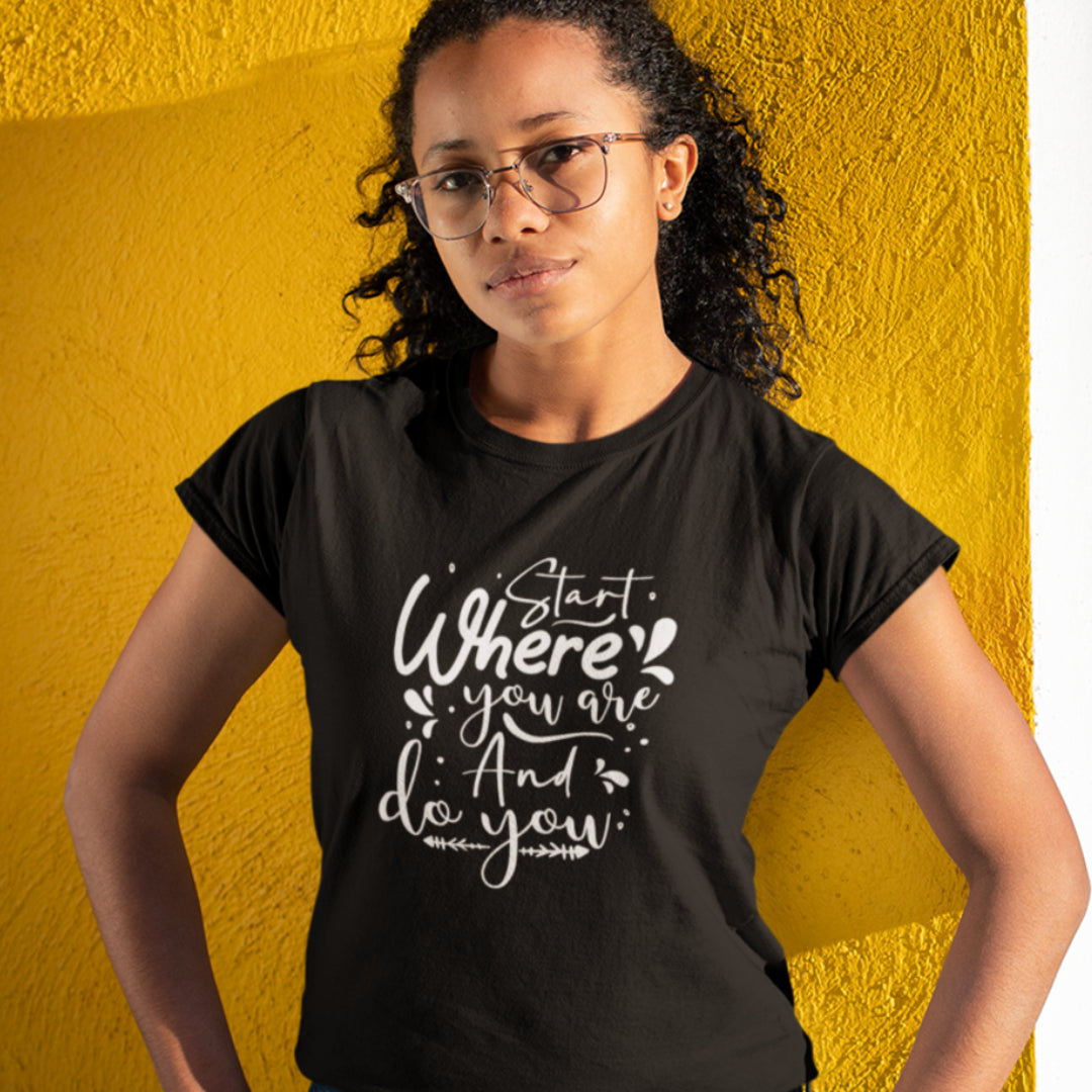 100% Cotton Feminine Fit Tee-DoYou4Less
