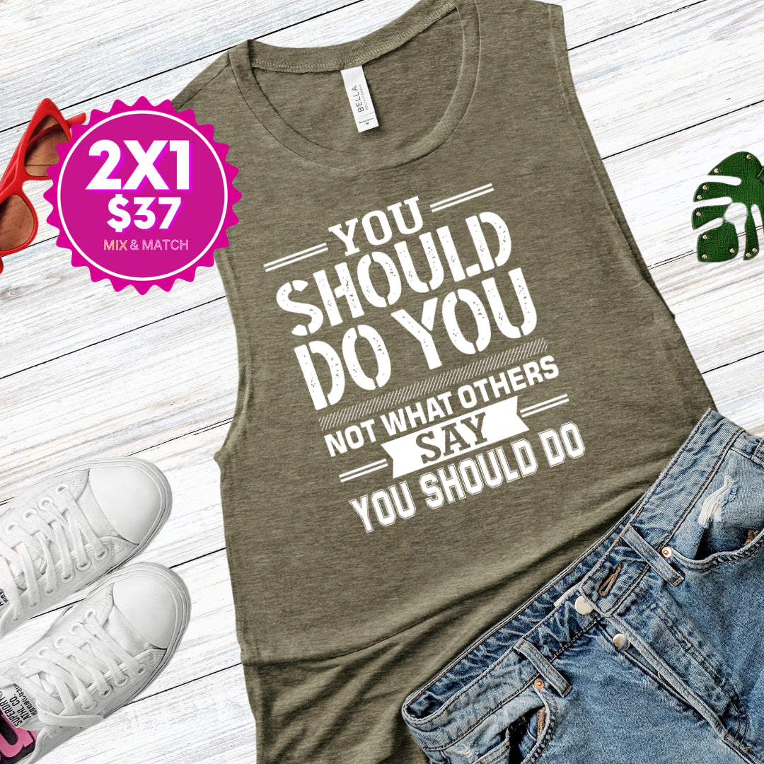 Casual Flowy Scoop Muscle Tank