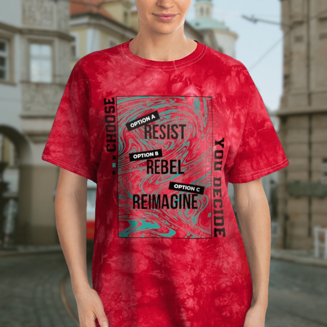 tie dye tee -Soft & Comfy Tie-Dye Tee, Crystal