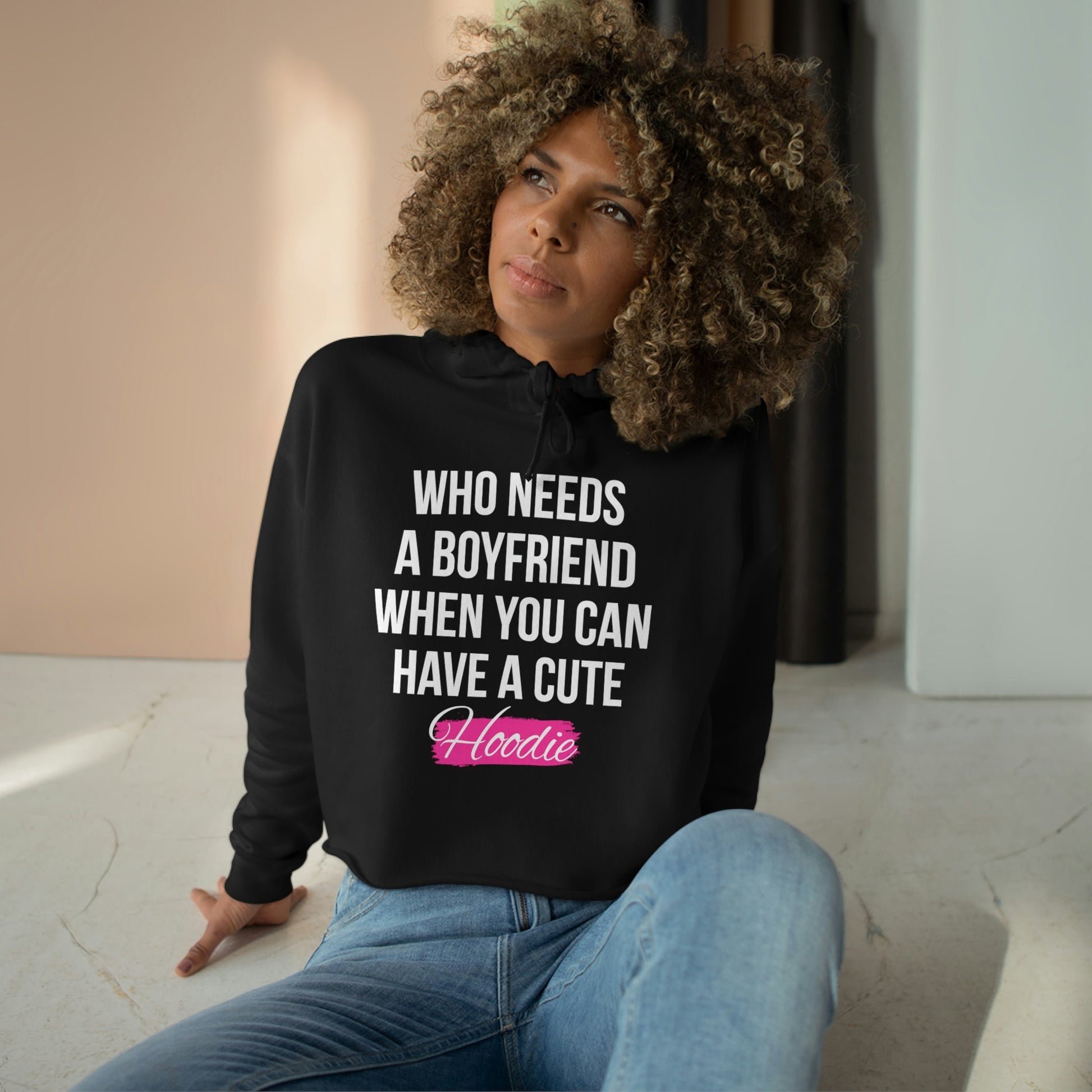 women's crop hoodie-super stylish crop-top hoodie