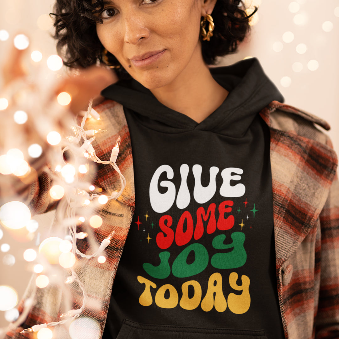 Hoodie - Joyful Holiday Cotton Blend Hoodie
