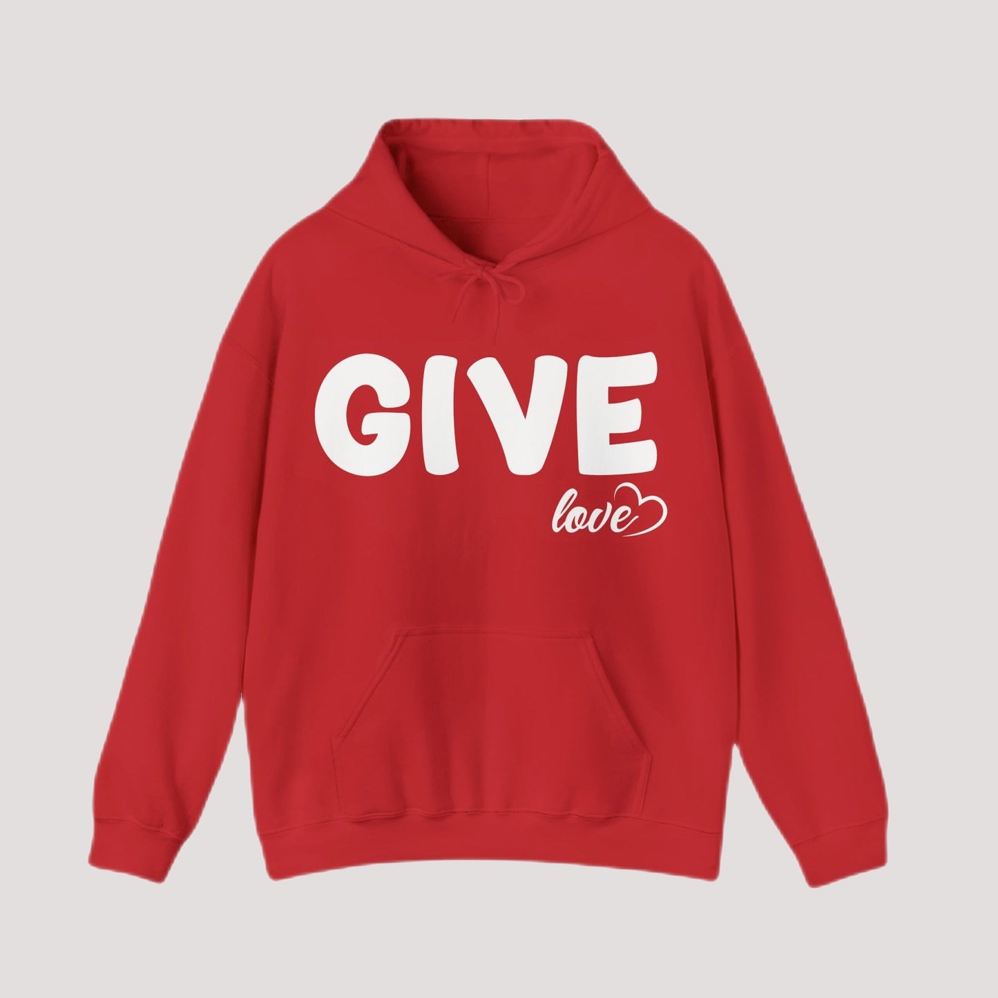 Hoodie - GIVE LOVE Comfy Cotton Blend Hoodie