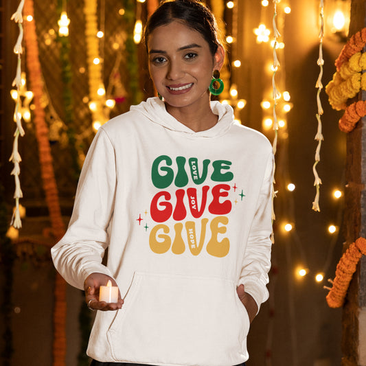 Hoodie - GIVE. GIVE. GIVE. Hope Holiday Hoodie