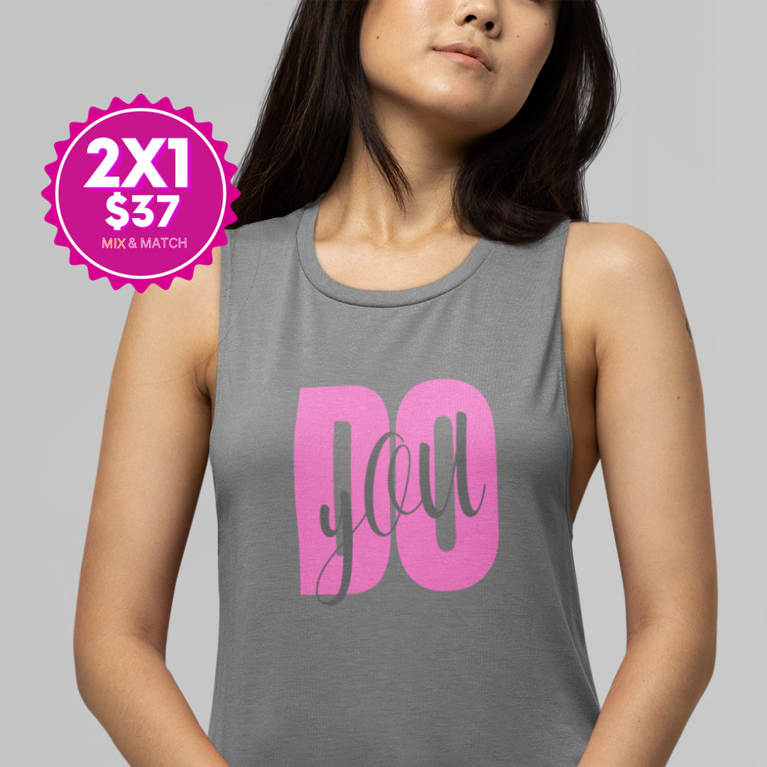 Elegant & Athletic Flowy Scoop Muscle Tank