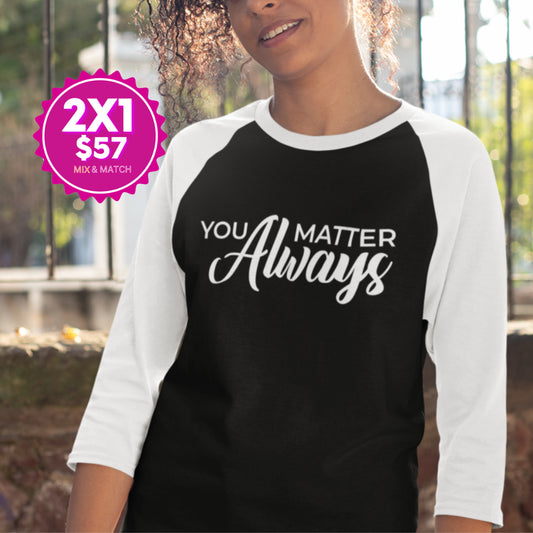 Women's 3/4 Sleeve Baseball Cotton Tee