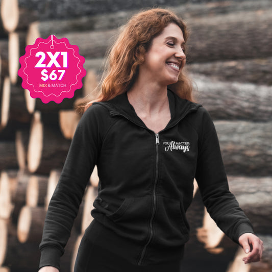 Comfy Full Zip Hooded Cotton Sweatshirt