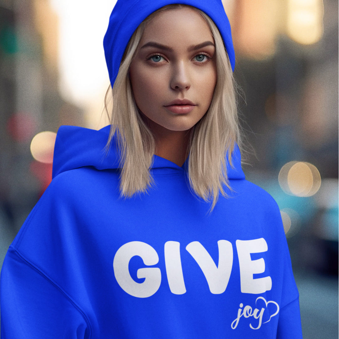 Hoodie - GIVE Joy Cozy Cotton Blend Hoodie