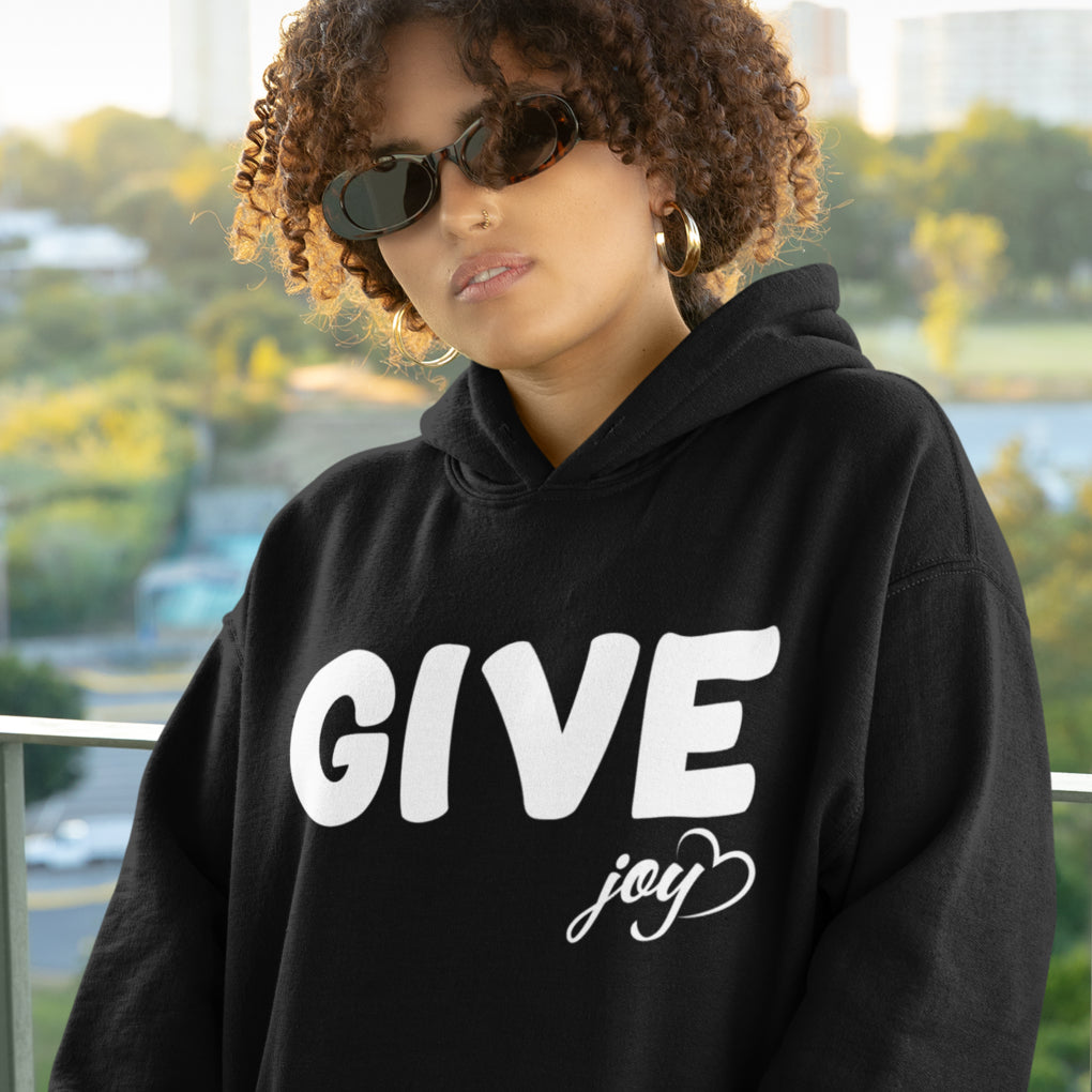 Hoodie - GIVE Joy Cozy Cotton Blend Hoodie